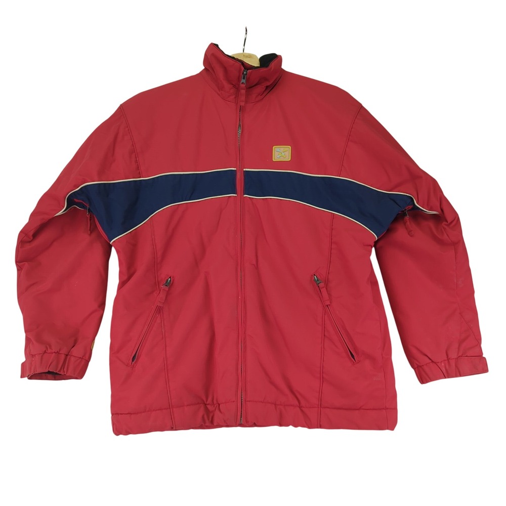 Descente DNA‎ Ski Snowboard Jacket Red Blue Kids Size 16 Junior Winter Outdoor